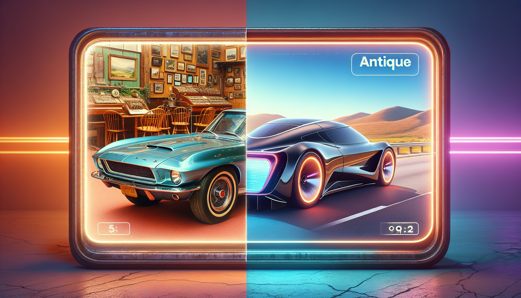 Autos de gasolina como antigüedades